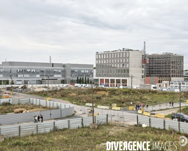 Le Campus Paris Saclay, vu depuis la résidence étudiante 