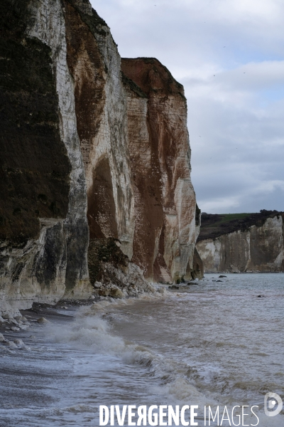 Grande marée sur le littoral en Seine-Maritime