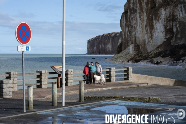 Grande marée sur le littoral en Seine-Maritime