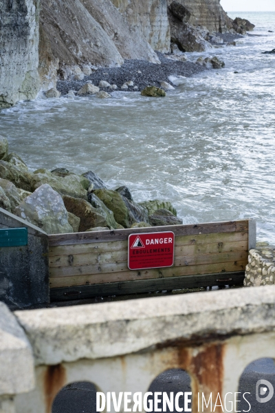 Grande marée sur le littoral en Seine-Maritime