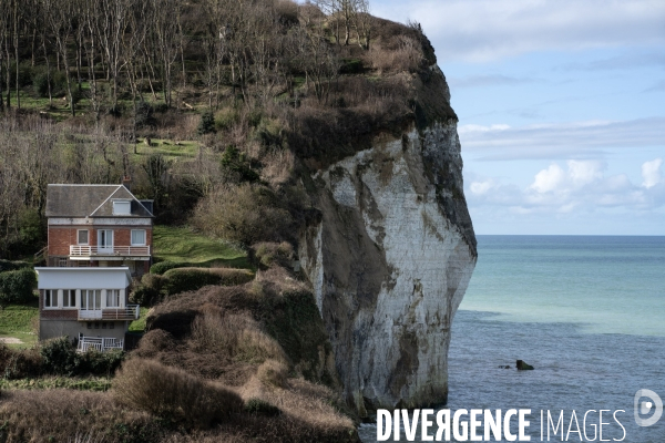 Grande marée sur le littoral en Seine-Maritime