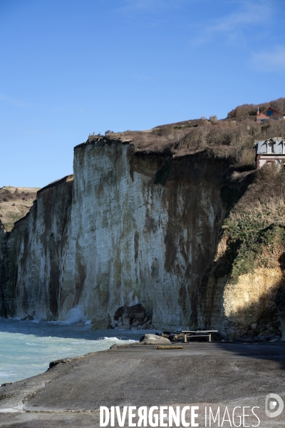 Grande marée sur le littoral en Seine-Maritime