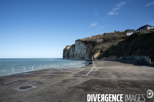 Grande marée sur le littoral en Seine-Maritime