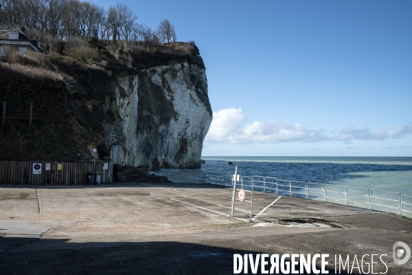 Grande marée sur le littoral en Seine-Maritime