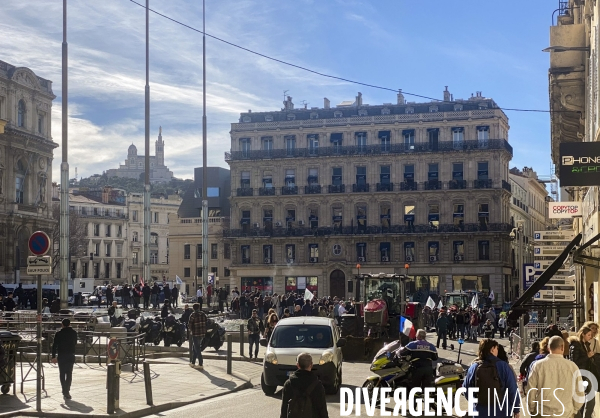 Manifestation d agriculteurs dans le centre -ville de Marseille