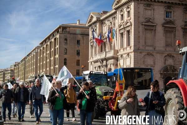 Manifestation des agriculteurs à Marseille