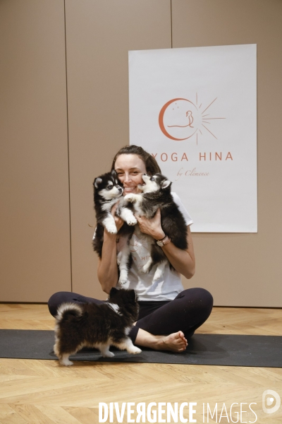Puppy yoga chez yoga hina