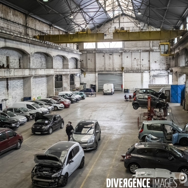 Garage solidaire MobilHub a la Courneuve en Seine Saint Denis.