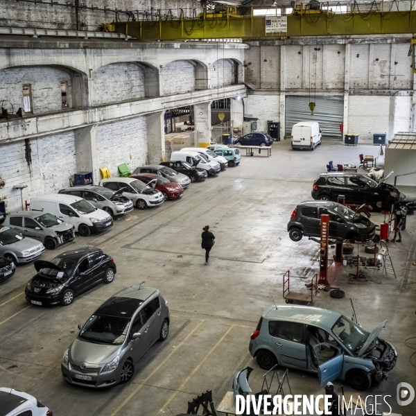 Garage solidaire MobilHub a la Courneuve en Seine Saint Denis.