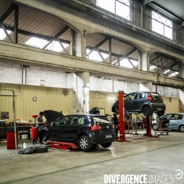 Garage solidaire MobilHub a la Courneuve en Seine Saint Denis.