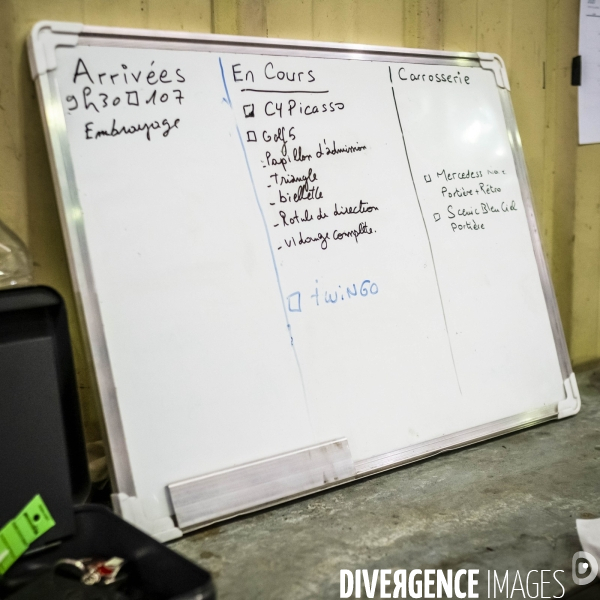 Garage solidaire MobilHub a la Courneuve en Seine Saint Denis.
