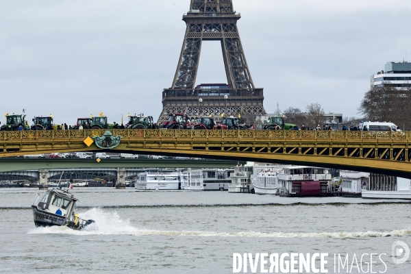 Manifestation Tracteurs coordination rurale Paris