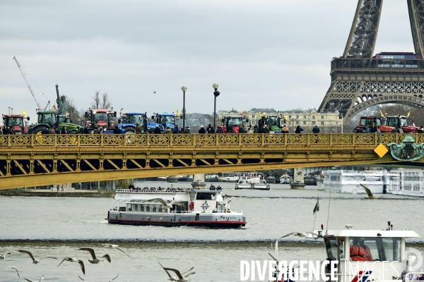 Manifestation Tracteurs coordination rurale Paris