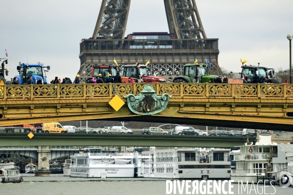 Manifestation Tracteurs coordination rurale Paris