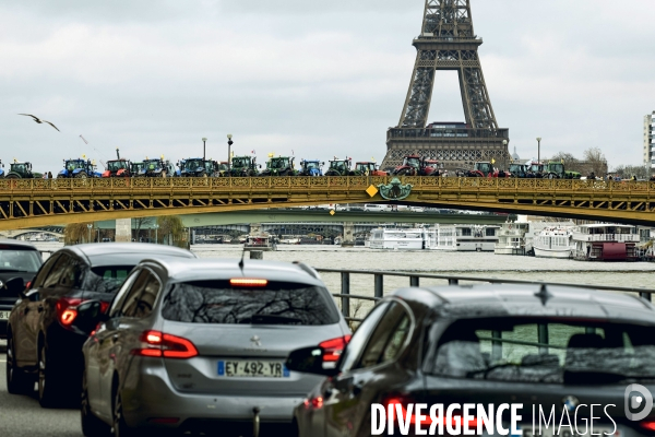 Manifestation Tracteurs coordination rurale Paris