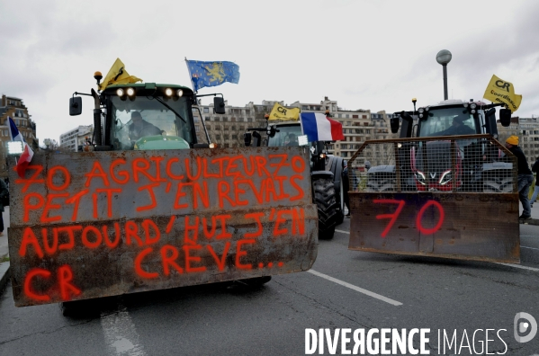 Manifestation des agriculteurs de la Coordination rurale