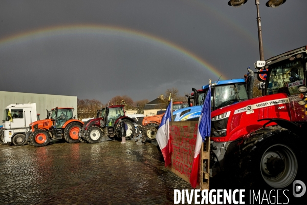 Manifestation Tracteurs coordination rurale Paris