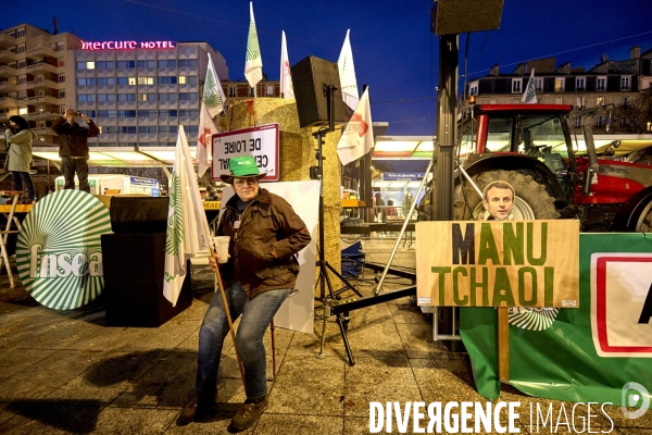 Manifestation Tracteurs Jeunes Agriculteurs et FNSEA  Paris