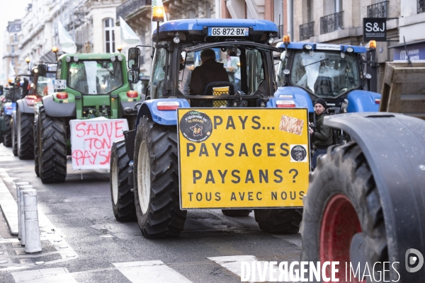 Le cortège des tracteurs