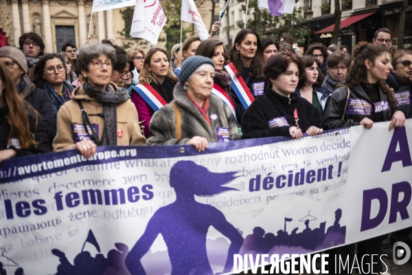 Rassemblement pour l’inscription de l’IVG dans la constitution