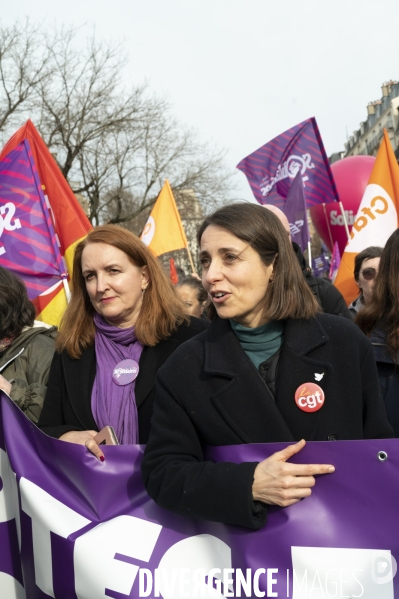 Manifestation pour La Journée internationale des droits des femmes, le 8 Mars 2024. International women sday in Paris.