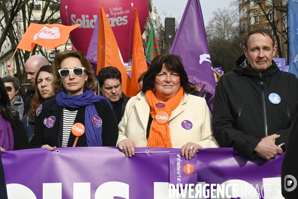 Manifestation pour La Journée internationale des droits des femmes, le 8 Mars 2024. International women sday in Paris.