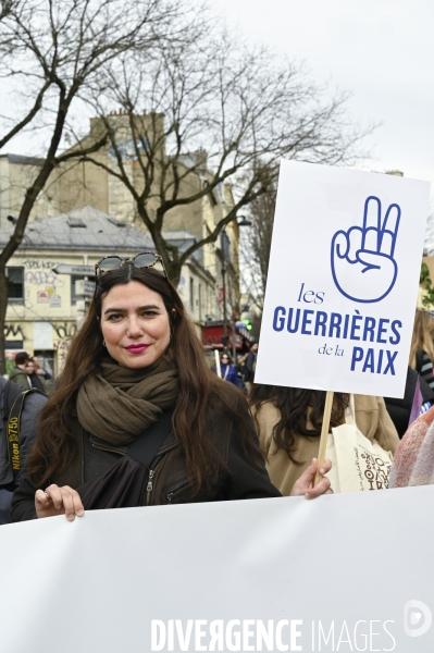 Manifestation pour La Journée internationale des droits des femmes, le 8 Mars 2024. International women sday in Paris.