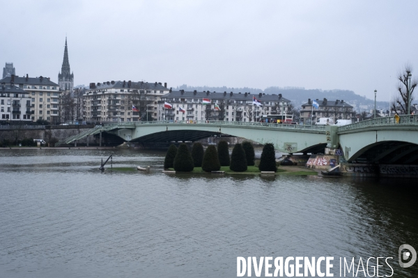 Montée des eaux à Rouen