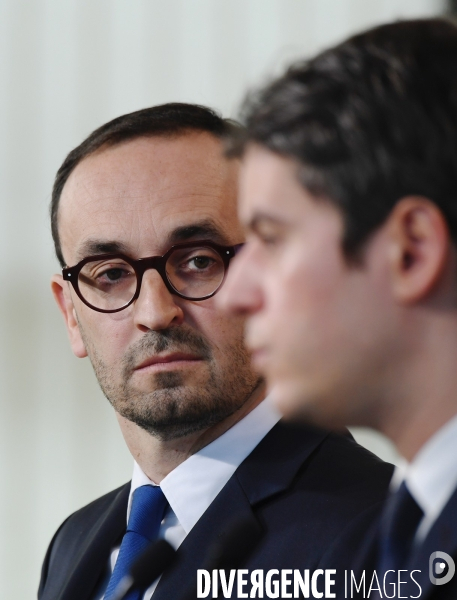 Gabriel Attal et Thomas Cazenave présentent le bilan du plan de lutte contre les fraudes