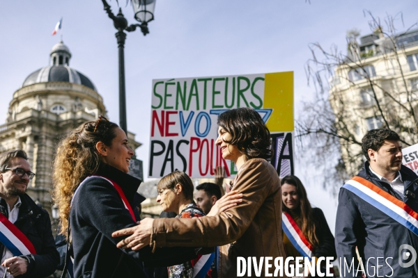 Rassemblement contre la ratification du CETA par le Senat