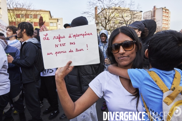 Marche blanche pour Wanys à la Courneuve et Aubervilliers