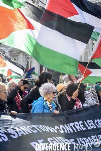 Journée internationale contre le racisme 2024. Israel-Gaza conflict. Manifestation parisienne.