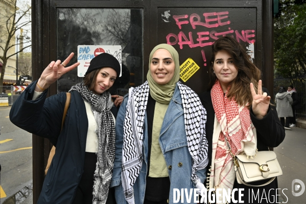 Conflit Israelo Palestinien. Manifestation  Gaza stop génocide  , à Paris. Israel-Gaza conflict.