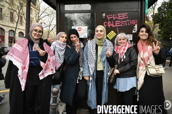Conflit Israelo Palestinien. Manifestation  Gaza stop génocide  , à Paris. Israel-Gaza conflict.