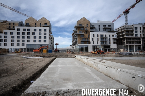 Construction d un canal à Rouen