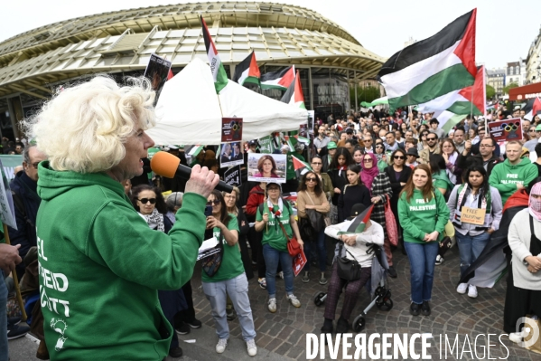 Rassemblement en soutien a la palestine.  Gaza stop génocide  , à Paris. Israel-Gaza conflict. FREE PALESTINE