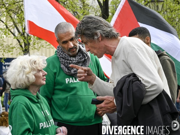 Rassemblement en soutien a la palestine.  Gaza stop génocide  , à Paris. Israel-Gaza conflict. FREE PALESTINE