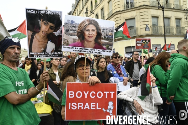 Rassemblement en soutien a la palestine.  Gaza stop génocide  , à Paris. Israel-Gaza conflict. FREE PALESTINE