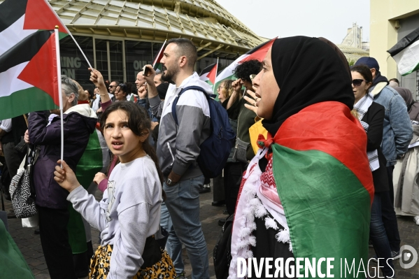 Rassemblement en soutien a la palestine.  Gaza stop génocide  , à Paris. Israel-Gaza conflict. FREE PALESTINE