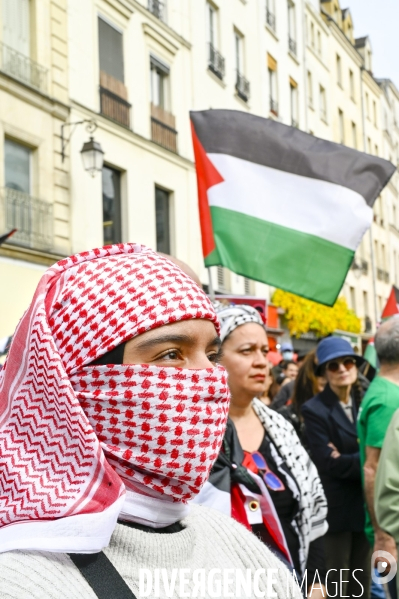 Rassemblement en soutien a la palestine.  Gaza stop génocide  , à Paris. Israel-Gaza conflict. FREE PALESTINE