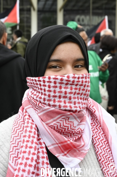 Rassemblement en soutien a la palestine.  Gaza stop génocide  , à Paris. Israel-Gaza conflict. FREE PALESTINE