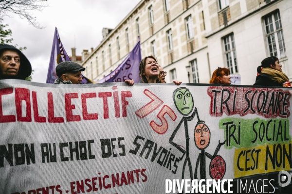 Manifestation dans l education nationale pour les salaires et contre les nouvelles mesures du choc des savoirs
