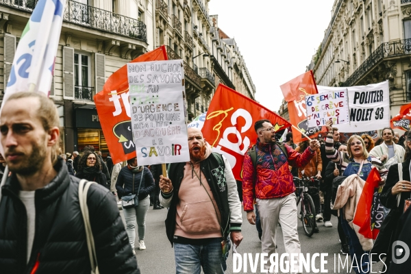 Manifestation dans l education nationale pour les salaires et contre les nouvelles mesures du choc des savoirs
