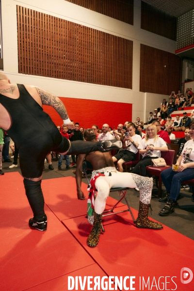 World Catch League, ligue professionnelle de catch sportif. Complexe des sports de Charleroi (Belgium) 