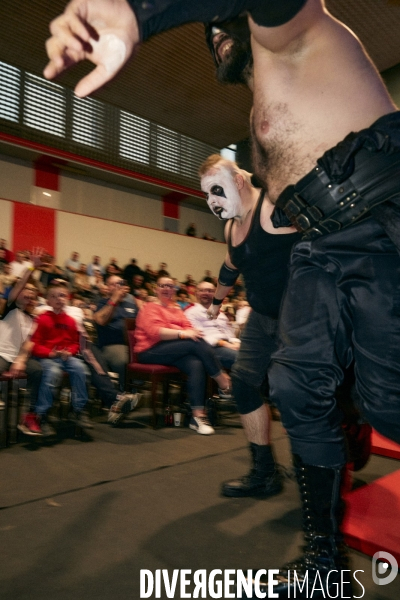World Catch League, ligue professionnelle de catch sportif. Complexe des sports de Charleroi (Belgium) 
