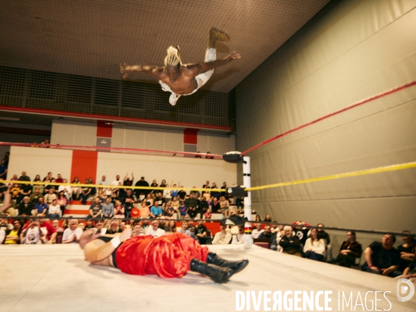 World Catch League, ligue professionnelle de catch sportif. Complexe des sports de Charleroi (Belgium) 