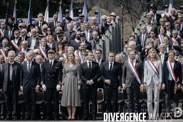 E. Macron, nécropole nationale des Glières