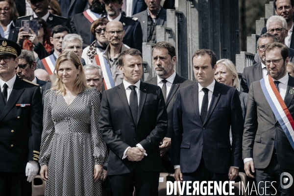 E. Macron, nécropole nationale des Glières