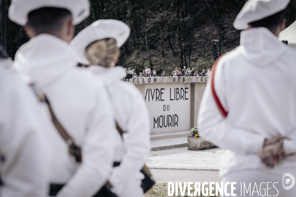 E. Macron, nécropole nationale des Glières