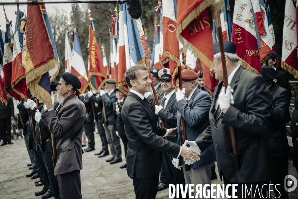 E. Macron, nécropole nationale des Glières